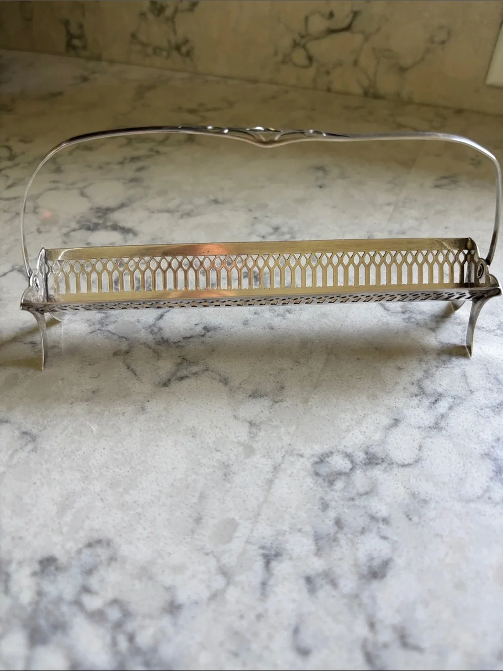 Vintage Sterling Silver Decorative Handle Tray